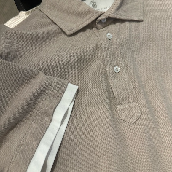 BRUNELLO CUCINELLI Layered Cotton-Jersey Slim Fit Polo Shirt fits like a 50 - Picture 5 of 11